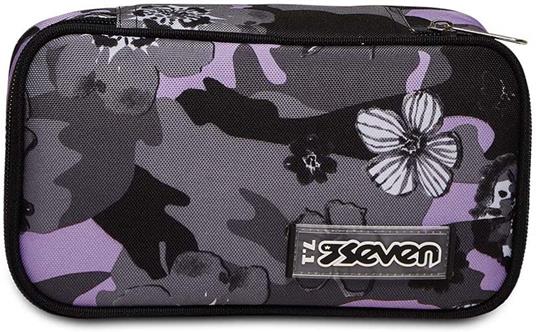 Astuccio Quick Case Seven Freethink Girl, assortito - Grigio, viola fantasia fiori - 23,5 x 11 x 6 cm - 5