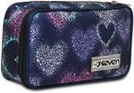 Astuccio Quick Case Seven Freethink Girl, assortito - Blu, viola fantasia cuori - 23,5 x 11 x 6 cm