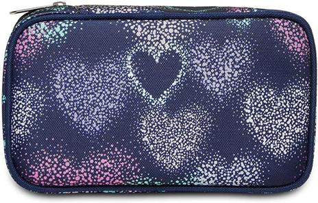 Astuccio Quick Case Seven Freethink Girl, assortito - Blu, viola fantasia cuori - 23,5 x 11 x 6 cm - 6