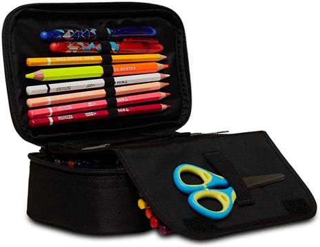 Astuccio rettangolare con zip Quick Case Seven Freethink Unisex - Nero 23,5 x 11 x 6 cm - 2