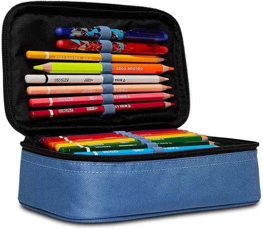 Astuccio rettangolare con zip Quick Case Seven Freethink Unisex - Azzurro 23,5 x 11 x 6 cm - 4