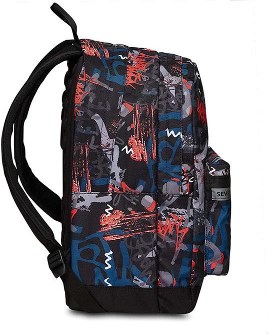 Zaino scuola Pro Xxl Grs auricolari Wireless Seven Pro Xxl Nero, fantasia graffiti - 32 x 44 x 19 cm - 4
