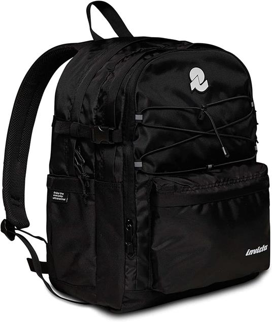 Zaino scuola Blow Up Plain Invicta Backpack Grs, Jet Black - 32 x 43 x 24 cm - 3