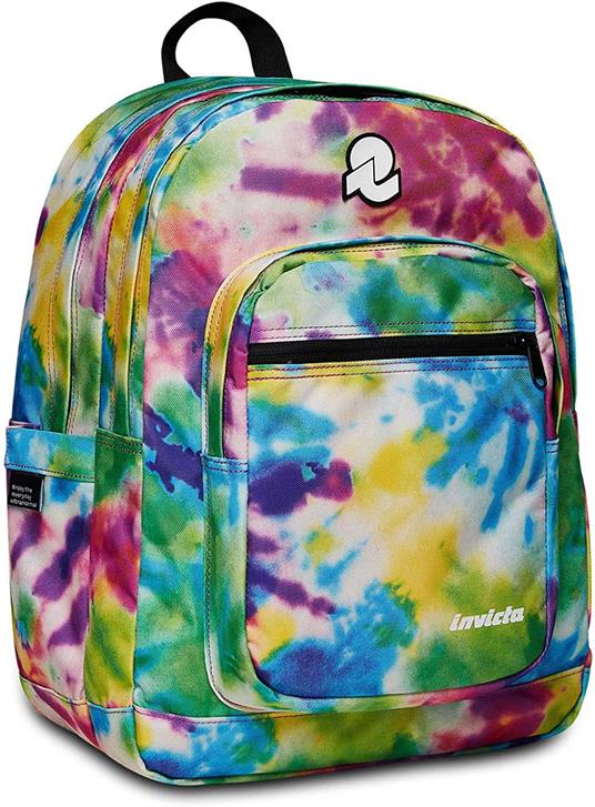 Zaino scuola Jelek Fantasy Invicta Backpack Grs, Tie Dye Rainbow - 32 x 43 x 25 cm - 3