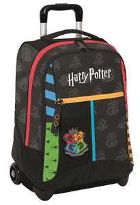 Cartoleria Zaino scuola Big Trolley Harry Potter Magical Creatures, Jet Black - 35 x 48 x 21 cm Seven