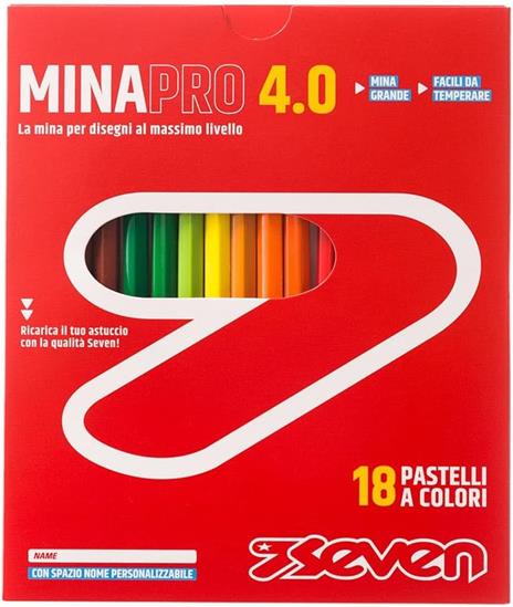 Pastelli Minapro 4.0 # - Scatola 18 Pz Seven Pastelli - 2