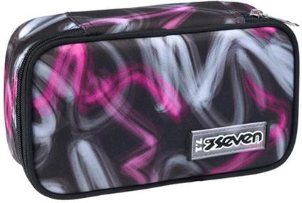 Astuccio rettangolare Quick Case Seven Freethink Girl, nero rosa viola