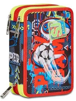 Astuccio 3 Zip Sj Gang Funnygoal, Fiery Red
