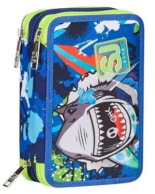 Astuccio 3 Zip Sj Gang Sharkstory, Blue Print