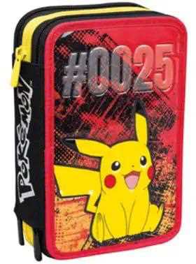 Cartoleria Astuccio 3 Zip Pokémon Pikachu 025, Flame Scarlet Pokemon