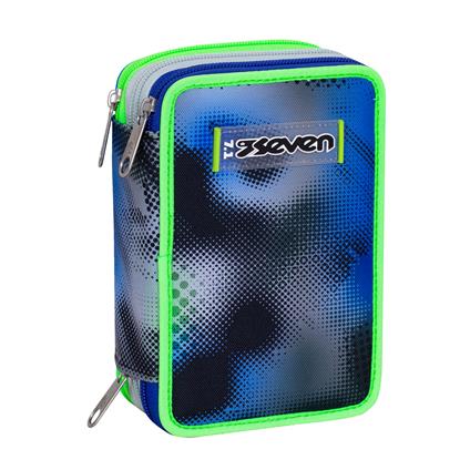 Astuccio rettangolare 3 Zip Seven Write Down, 12,5 x 20 x 7 cm