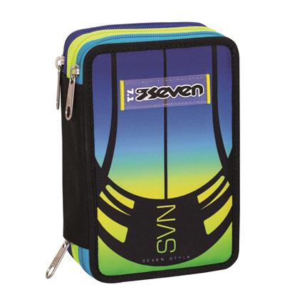 Astuccio 3 Zip Seven Nuanced, 12,5 x 20 x 7 cm