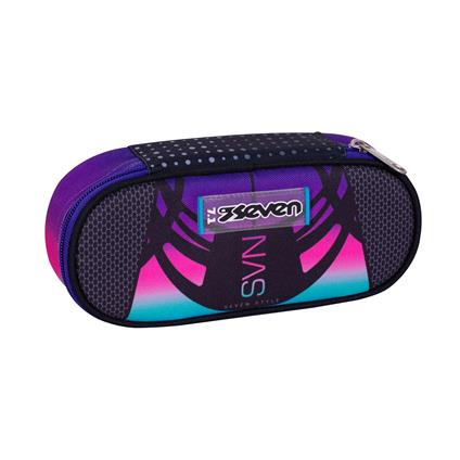 Astuccio ovale con zip Round Plus Seven Nuanced, 23 x 10 x 5,5 cm