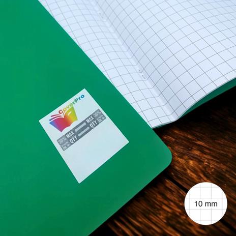 Quaderno A4 Maxi 96/100 R Ppl Coprente 10M Colour Code Cover - a quadretti 10mm, 21 x 29.7 cm - 3
