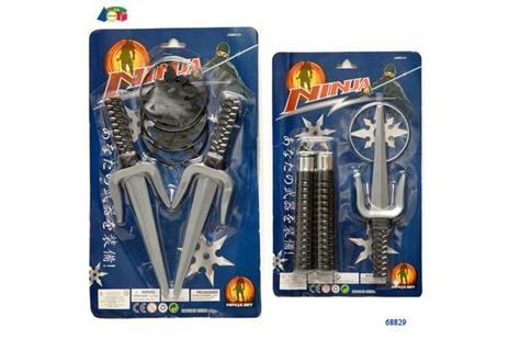 Ginmar Maschio (324A) Set Ninja C/ Armi Ass.