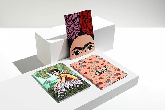Quaderno ritratto, Frida Kahlo, nera, carta ecologica - A5 - 3