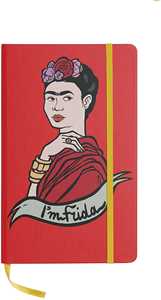 Cartoleria Taccuino big, Frida Kahlo, rosso, carta ecologica - 13x21 cm Art & Design 24