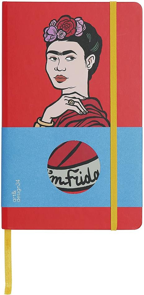 Taccuino big, Frida Kahlo, rosso, carta ecologica - 13x21 cm - 3