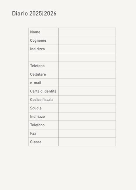 Diario 2025-2026 Libraccio Azzurro, datato - 11,5 x 16 cm - 2