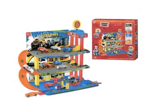 Garage Playset 3 Piani Parcheggio Giocattolo con 6 Macchine Auto con Accessori - 3