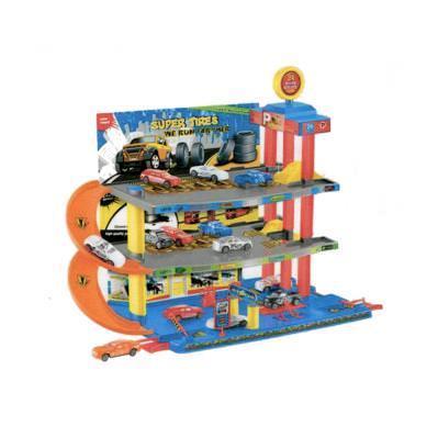 Garage Playset 3 Piani Parcheggio Giocattolo con 6 Macchine Auto con Accessori - 2