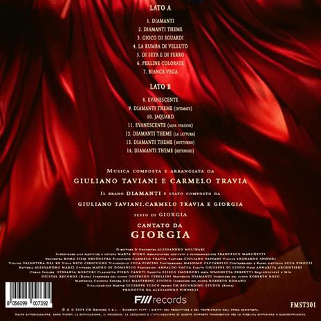 Diamanti (Colonna Sonora) - Vinile LP di Giorgia,Giuliano Taviani,Carmelo Travia - 2