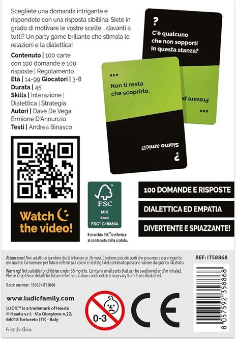 Ludic - Teatralmente - Il Gioco in cui Non Conta Cosa Fai Ma Come Lo Fai! - Gioco di Società 4-16 Giocatori, Anni 12+ - 6