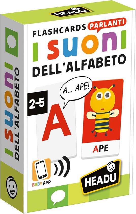 Headu - Flashcards Parlanti i Suoni dell'Alfabeto, Con il Metodo Fonetico Interattivo, Un Gioco Educativo dai 2 ai 4 anni
