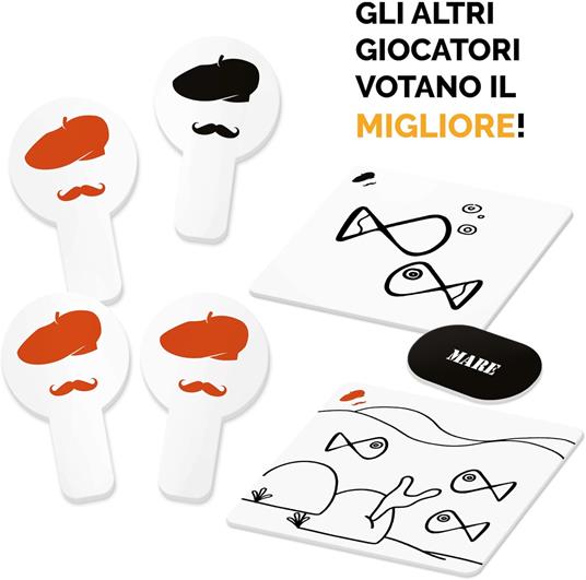 Ludic - ArtisticaMente - Il Gioco dei Disegni Geniali - da 3 a 6 Giocatori, Anni 8+ - 4