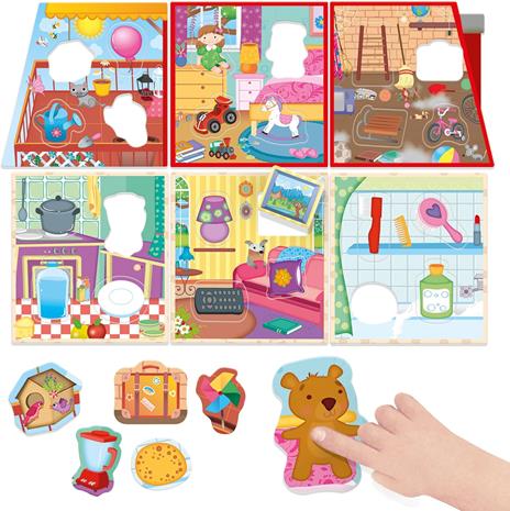 HEADU - Casetta Tattile - Metti in Ordine, Tocca e Gioca! - Un Gioco Educativo per Bambini dai 2 ai 4 Anni - 2