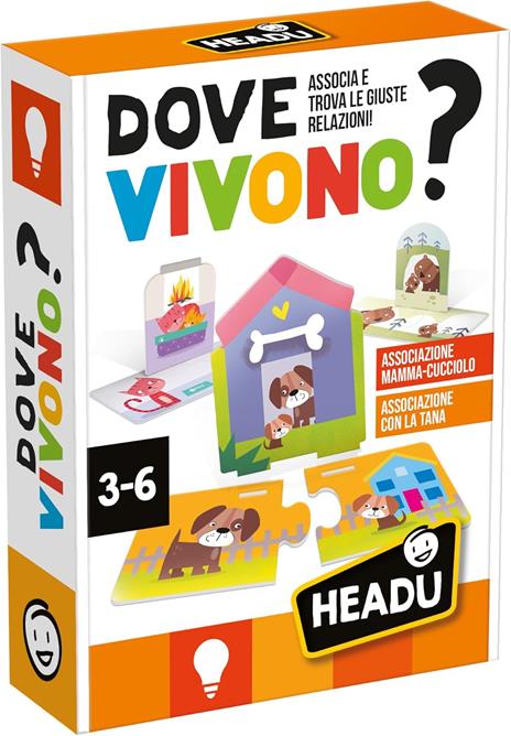 HEADU - Dove Vivono - Associa e Trova le Giuste Relazioni! - Un Gioco Educativo per Bambini dai 3 ai 6 anni