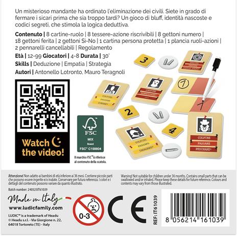 Ludic - Deduco - Il Gioco di Logica, Dialettica e Inganni Incrociati - da 4 a 8 Giocatori, Anni 12+ - 2