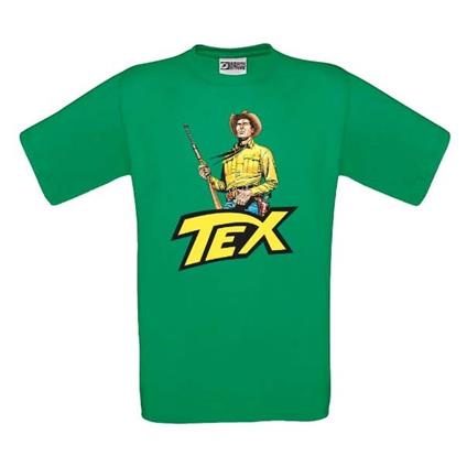 T-Shirt Unisex Tg. S Tex - Verde Tex Col Fucile