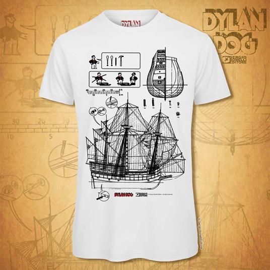 T-Shirt Unisex Tg. L. Dylan Dog: Galeone