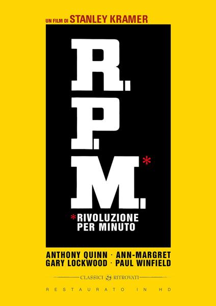 R.P.M. - Rivoluzione Per Minuto (Restaurato In Hd) (DVD) di Stanley Kramer - DVD