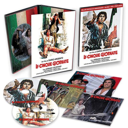 Le cinque giornate (Cofanetto Cartonato Apribile Limitato 250 Copie con Dvd + Blu-Ray + Cartoline Da Collezione) di Dario Argento - DVD + Blu-ray
