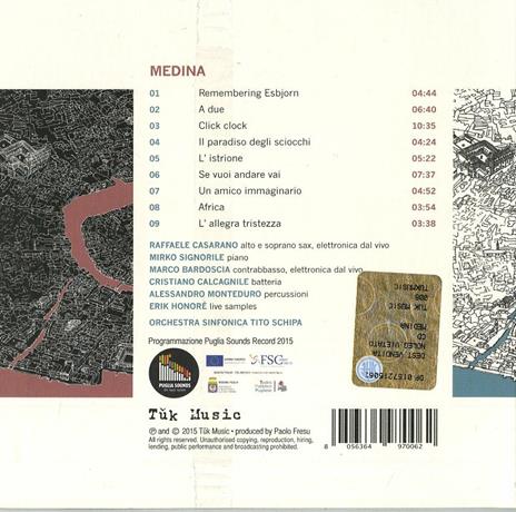 Medina - CD Audio di Raffaele Casarano - 2
