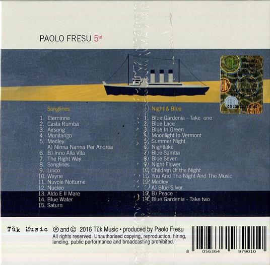 Songlines - Night & Blue - CD Audio di Paolo Fresu - 2