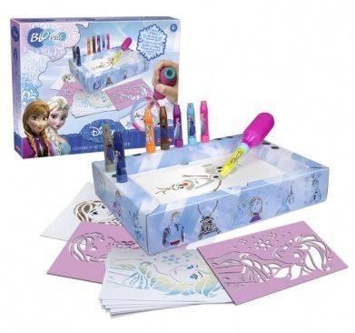 Blo Pens. Frozen. Desk Set. 8 Penne + 1 Blaster + 10 Stencil