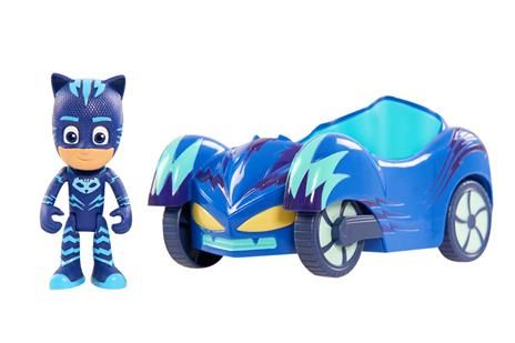 Pj Masks Super Pigiamini Personaggio 8 Cm + Veicolo - 8