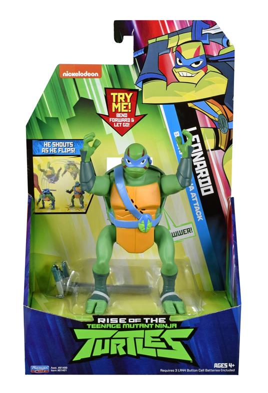 Teenage Mutant Ninja Turtles - Rise Of - Personaggio Deluxe Ninja Attack Con Suoni - 3