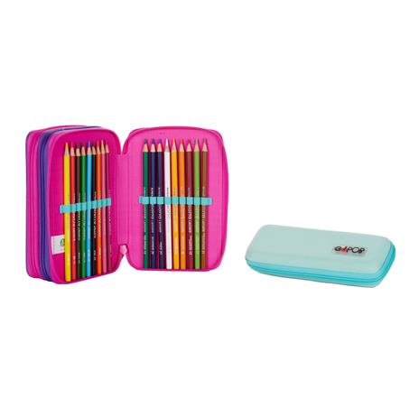 Astuccio accessoriato 3 zip  GoPOP Fashion. Con astuccio ovale - 4