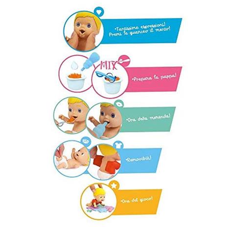 Cicciobello- CCB Amicicci Time, Tenero Bebè Biondo, Mini Play Set con Personaggio Morbidoso, Multicolore, CC000000 - 3