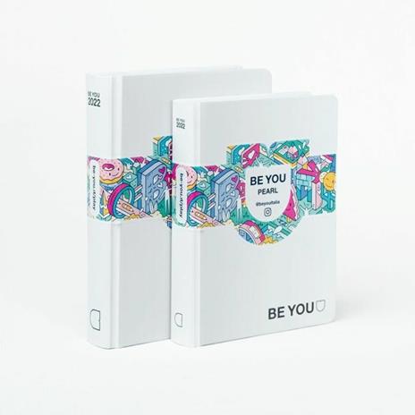 Diario BeYou 2021-2022, 12 mesi Original Standard Bianco Pearl - 19x14 cm - 4