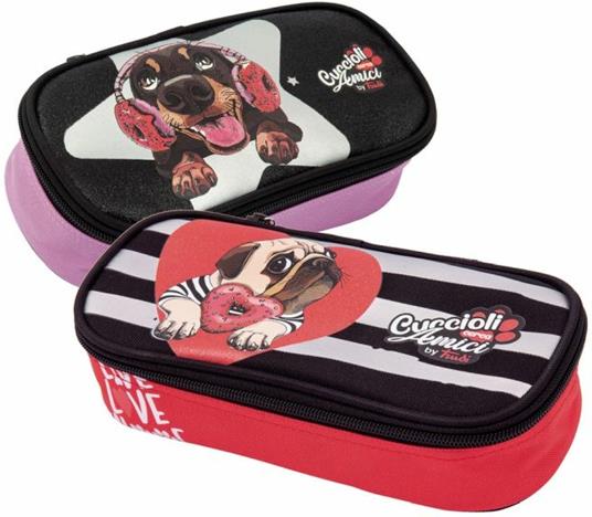Astuccio ovale organizzato Trudy Cuccioli Cerca Amici Assortito - 6x22x11 cm