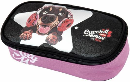 Astuccio ovale organizzato Trudy Cuccioli Cerca Amici Assortito - 6x22x11 cm - 2