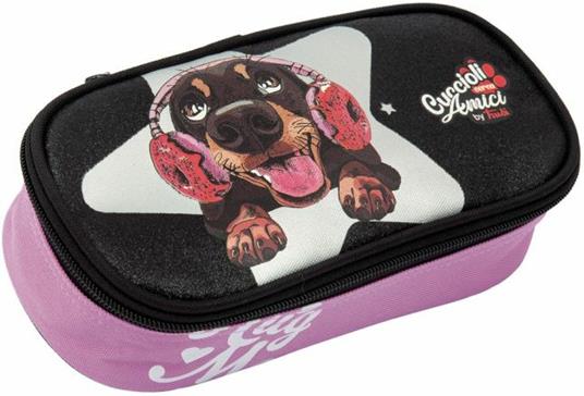 Astuccio ovale organizzato Trudy Cuccioli Cerca Amici Assortito - 6x22x11 cm - 3