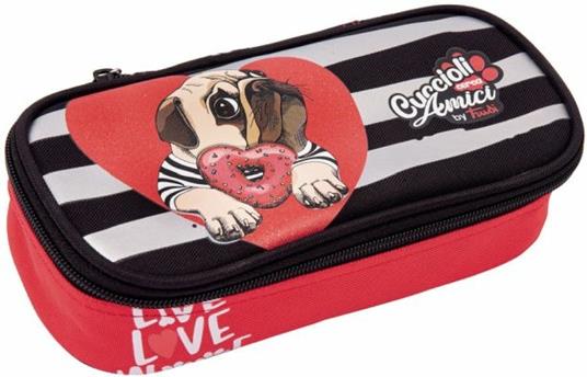 Astuccio ovale organizzato Trudy Cuccioli Cerca Amici Assortito - 6x22x11 cm - 8