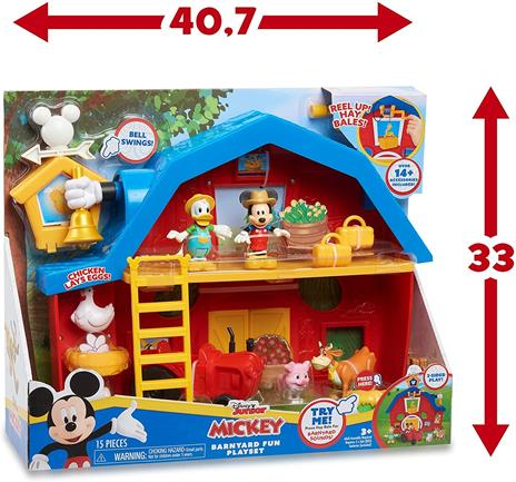 MICKEY&MINNIE Topolino - La fattoria di Topolino, 14 pezzi, con funzione sonore, giocattolo per bambini dai 3 anni in su, MCC10 - 5