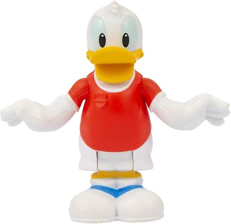 Topolino - Coppia di Mini Personaggi, Topolino e Paperino Calciatori 8cm, articolati con 4 punti di articolazione, collezionali tutti, per bambini a partire dai 3 anni, MCC04210, Giochi Preziosi - 2